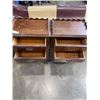 Image 2 : PAIR OF VINTAGE NIGHT STANDS WITH GALLERY TOP