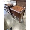 Image 3 : PAIR OF VINTAGE NIGHT STANDS WITH GALLERY TOP