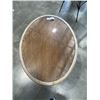 Image 2 : ANTIQUE OVAL GLASS TOP COFFEE TABLE