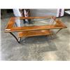 Image 1 : GLASS TOP TWO TIER COFFEE TABLE