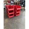 Image 1 : 6 AKRO RED STACKING ORGANIZER BINS 20" D X 12" W, AND 8" TALL