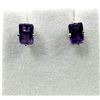 Image 1 : STERLING SILVER NATURAL AMETHYST EARRINGS, RETAIL $200.00.