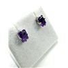 Image 3 : STERLING SILVER NATURAL AMETHYST EARRINGS, RETAIL $200.00.