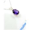 Image 2 : STERLING SILVER NATURAL AMETHYST PENDANT WITH STERLING SILVER CHAIN, RETAIL $350.00.