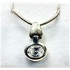 Image 1 : STERLING SILVER CZ PENDANT WITH STERLING SILVER CHAIN, RETAIL $300.00.