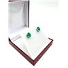 Image 2 : STERLING SILVER NATURAL GREEN ONYX (3.40CT) EARRINGS, W/A $620.00.
