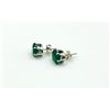 Image 4 : STERLING SILVER NATURAL GREEN ONYX (3.40CT) EARRINGS, W/A $620.00.