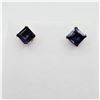 Image 2 : 10KT YELLOW GOLD NATURAL IOLITE EARRINGS, RETAIL $450.00.