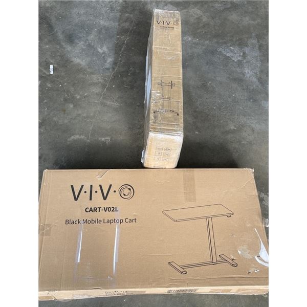 VIVO BLACK MOBILE LAPTOP CART AND VIVO BLACK MOBLIE CART