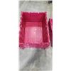 Image 2 : 5 PLASTIC TOTES W/ BUILT IN LIDS