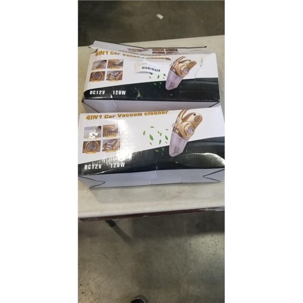 2 AS NEW 4 IN 1 CAR VACUUMS