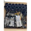 Image 1 : TWO TRAYS OF CUTLERY AND KITCHEN UTENSILS WITH BOX OF UNBREAKABLE CUPS