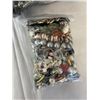 Image 3 : 2 BAGS LARGE AND SMALL MISC JEWELRY AND PART, WATCHES, CHAINS ETC