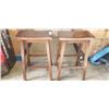 Image 1 : PAIR OF SADDLE SEAT BAR STOOLS