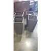 Image 1 : SET OF 4 OUTDOOR RATTAN PLANTERS