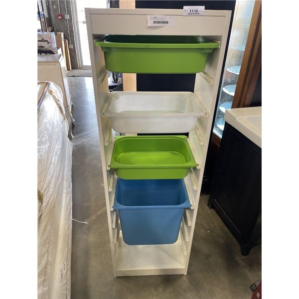 IKEA ORGANIZER WITH BINS