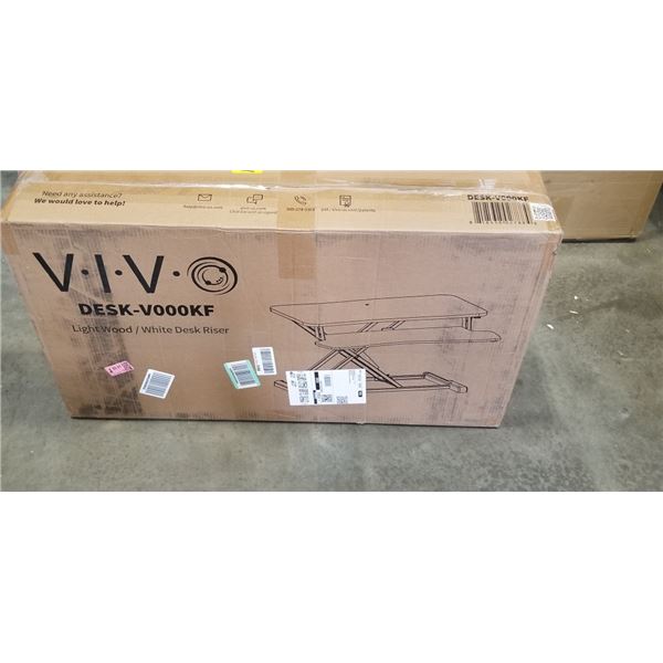 VIVO LIGHT WOOD / WHITE DESK RISER
