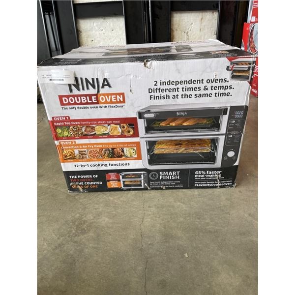 NINJA 12-IN-1 DOUBLE OVEN W/ FLEX DOOR 2.5 CU FT - TESTED WORKING, RETAIL $449