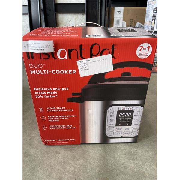 INSTANT POT DUO PLUS V5 7-IN-1 8QT ELECTRIC PRESSURE COOKER - TESTED WORKING, RETAIL $179