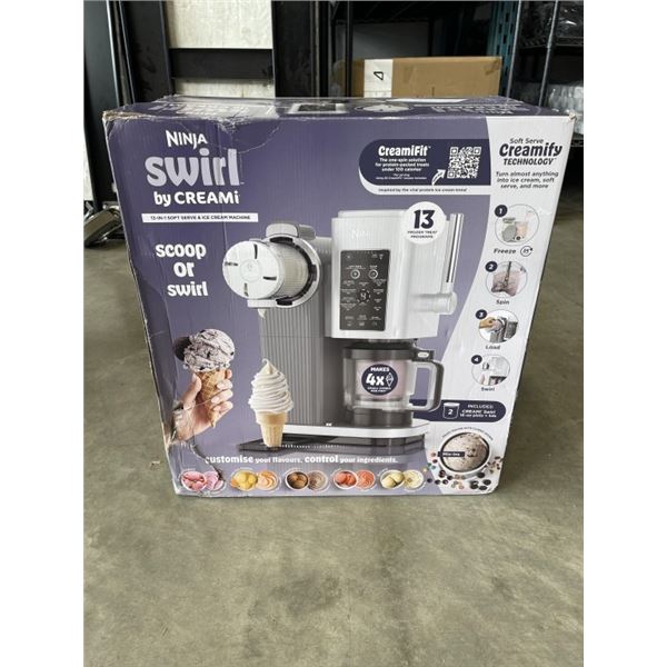 NINJA CREAMI SWIRL ICE CREAM MACHINE - TESTED WORKING, RETAIL $429