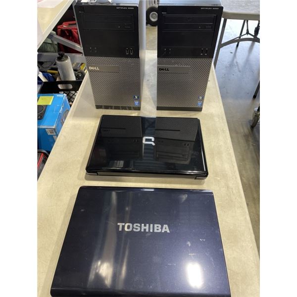 2 CPU AND 2 LAPTOPS FOR PARTS