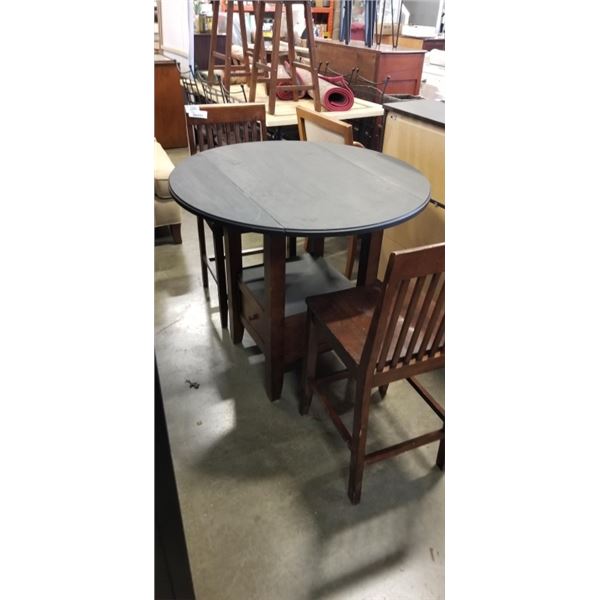 DROP LEAF TABLE AND 2 CHAIRS