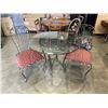 Image 1 : GLASS DINETTE TABLE AND 2 CHAIRS