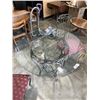 Image 2 : GLASS DINETTE TABLE AND 2 CHAIRS