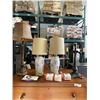 Image 1 : 4 VINTAGE TABLE LAMPS WITH SHADES AND BULBS