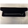 Image 1 : NEW PLATINUM PLATED 4.0MM SIMULATED DIAMOND (CZ) TENNIS BRACELET, ADJUSTABLE 6.5-8.5" LONG