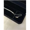 Image 2 : NEW PLATINUM PLATED 4.0MM SIMULATED DIAMOND (CZ) TENNIS BRACELET, ADJUSTABLE 6.5-8.5" LONG