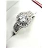Image 2 : STERLING SILVER NATURAL WHITE QUARTZ (0.23CT) WITH CZ RING, SIZE 7.5, W/A $450.00.