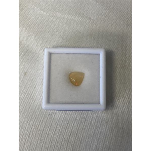 1.9CT NATURAL WHITE FIRE OPAL, PEAR CABOCHON CUT 10.1*10.3MM