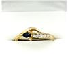 Image 2 : NATURAL BLUE SAPPHIRE (0.17CT) WITH CZ (0.20CT) RING, SIZE 6.25, W/A $315.00.