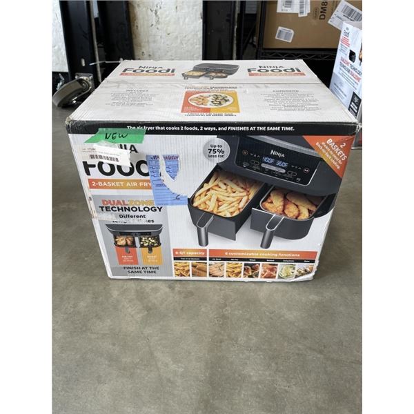 NINJA 8QT 6-IN-1 DUAL ZONE AIR FRYER - TESTED WORKING, RETAIL $239
