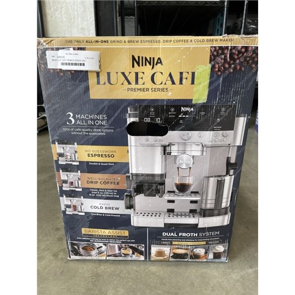 NINJA LUXE CAFE PREMIER SERIES 3-IN-1 ESPRESSO MACHINE W/ GRINDER - TESTED WORKING, RETAIL $799