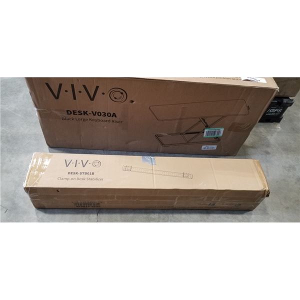 VIVO LARGE KEYBOARD RISER AND CLAMP ON DESK STABILIZER