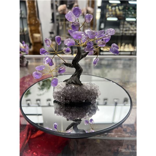 4.5 inch AMETHYST CRYSTAL TREE WITH AMETHYST BASE WITH 7 BRANCH