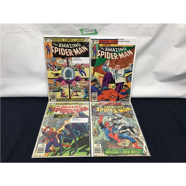 The Amazing Spider-Man Comic Lot #190-191,#197 (NEWS),199 (NEWS) (1970s)