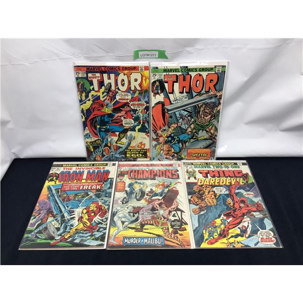 Assorted Marvel Comics Containing  "Marvel Value Stamps"