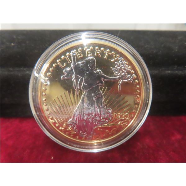 24K Gold-Plated Replica of the 1933 Saint-Gaudens Double Eagle $20 Coin