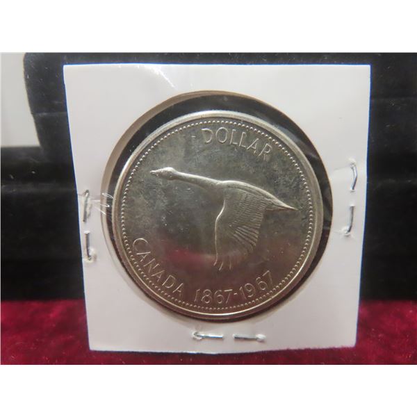 1867-1967 Canada Centennial Dollar, 800 Silver