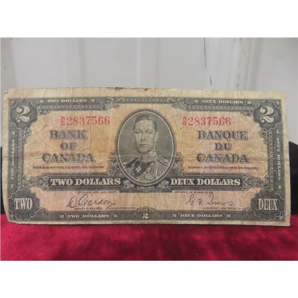 1937 Two Dollar British American Bank Note