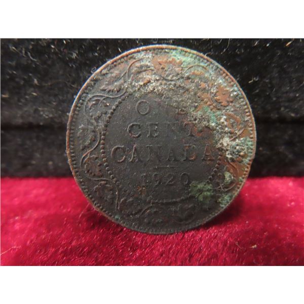 1920 Canadian Large 1¢ Coin