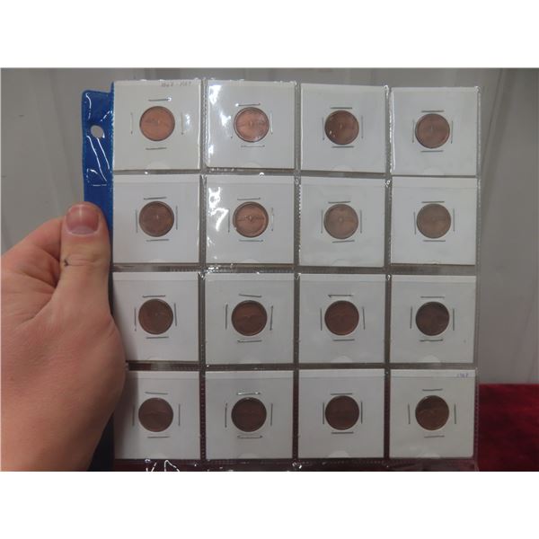 16 x 1967 Canadian Pennies
