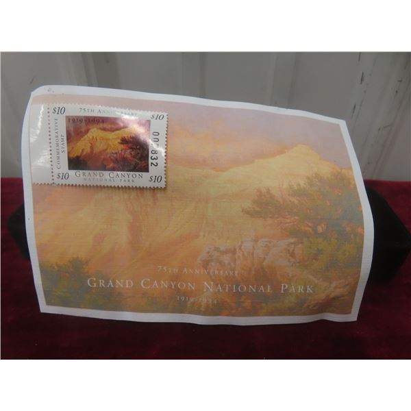 1994 Grand Canyon 75th Anniversary $10 Stamp and Post Card