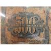 Image 8 : 1930 Shanghai Central Bank of China 500 Customs Gold Units Bill, Poor Condition