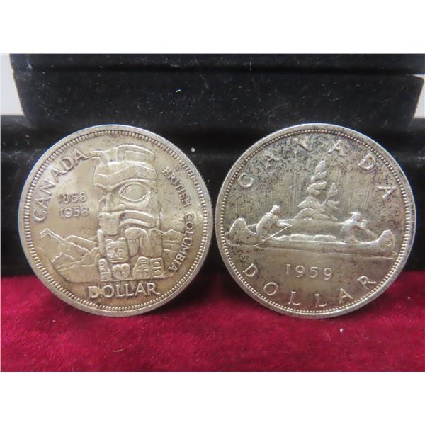 1958 and 1959 Canadian $1 Coins