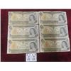 Image 1 : 6 x 1973 Canadian $1 Bills