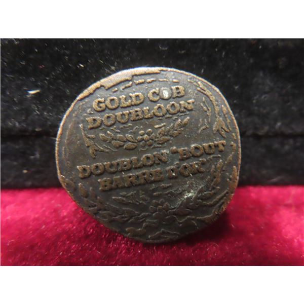 Novelty Spanish Gold Cob Doubloon Token